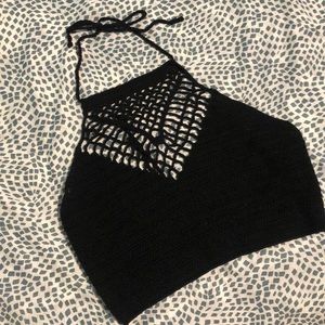 COPY - Black crochet halter